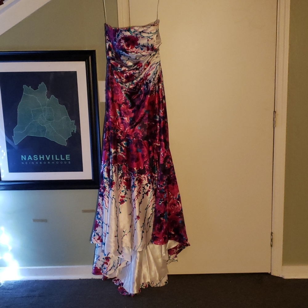 Cache Multicolored Prom Dress